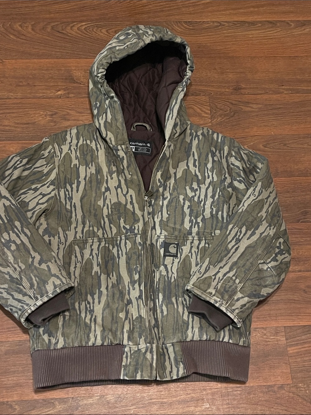 Boys Carhartt Bottomlands Camo Jacket Coat Size 10/12